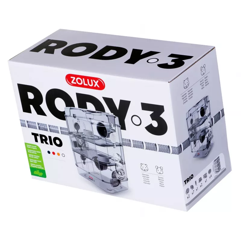 ZOLUX Rody3 Trio wit - kooi voor knaagdieren - 1 stuk