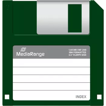 Floppy disk MediaRange MR200 3,5 inch 1,44 MB 10-pack, rood en geel