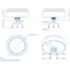 Teltonika PR1KC647 5G Combo MIMO mobiele dakantenne SMA, 5G/LTE, 600-960/1400-6000 MHz, 4,7 dBi, 4x SMA-male, kabel van 3 m, IP67/IP69K