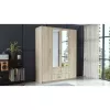 Kledingkast Topeshop ROMANA 160 SON 11 legplanken 4 deuren eiken