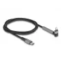 USB Type-C naar Lightning laad- en datakabel met haakse stekker en standfunctie, DELOCK 1,5 m, 9 V 3 A (MFi)