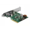 DeLOCK 90299 PCIe x4-kaart, 1x USB Type-C + 1x USB Type-A, USB 3.2 Gen 2 (10 Gbps)