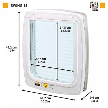 FERPLAST Swing 15 - grote hondenluik, wit