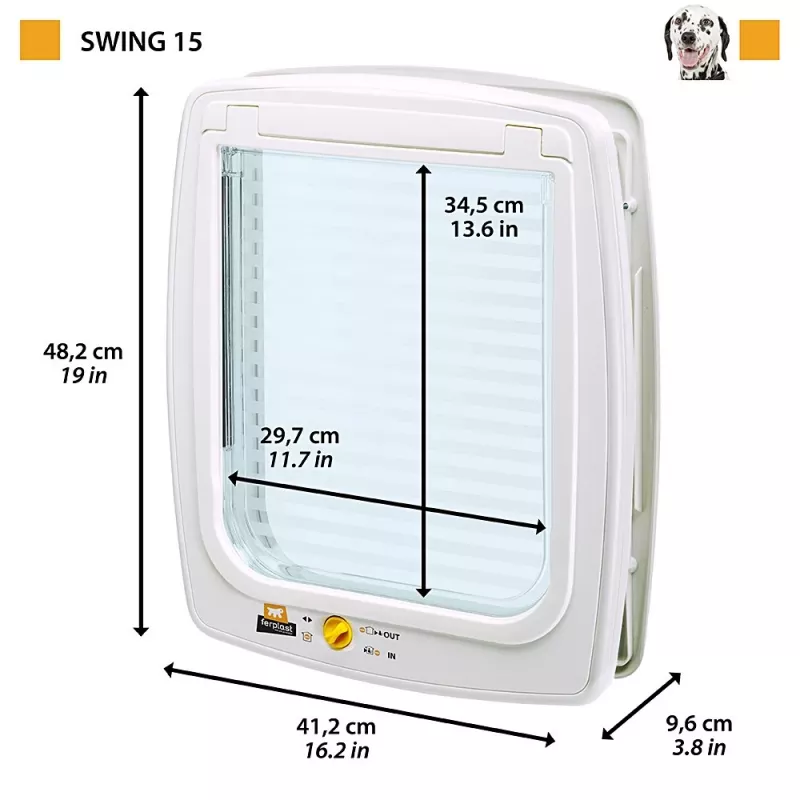 FERPLAST Swing 15 - grote hondenluik, wit