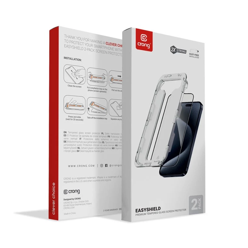 Gehard glas iPhone 15 (2 stuks) EasyShiel