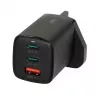 iBOX C-65 zwart, universele GaN-65W-oplader met UK-stekker