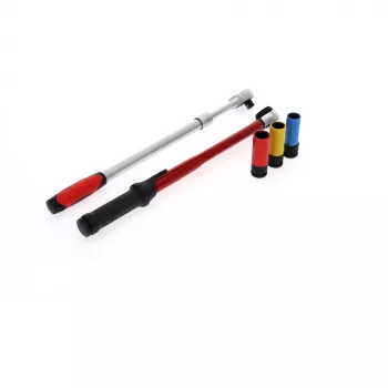 Wielwisselgereedschapset Gedore R69003000 — 5-delige momentsleutelset, zwart/rood