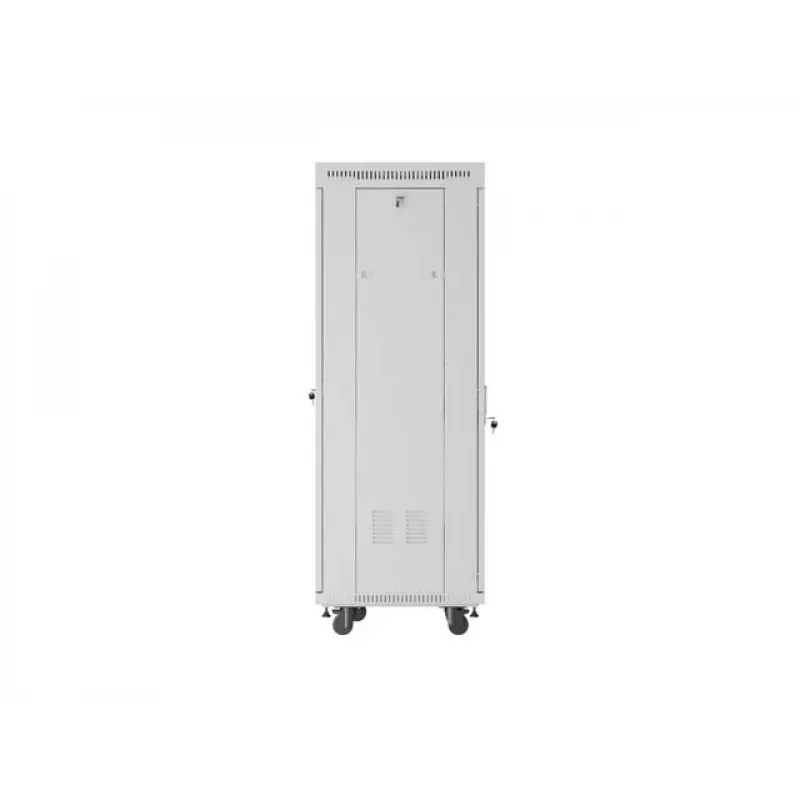 LANBERG 19 inch 32U staande serverrackkast 600×600 mm grijs met geperforeerde deuren en LCD (flat pack)