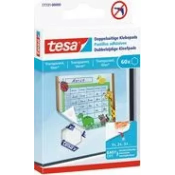 Dubbelzijdige plakpads Tesa 77731-00000-01 — verpakking met 60, herbruikbare montagepads