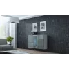 Cama sideboard VIGO 90/120/38 wit/grijs glanzend