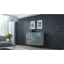 Cama sideboard VIGO 90/120/38 wit/grijs glanzend