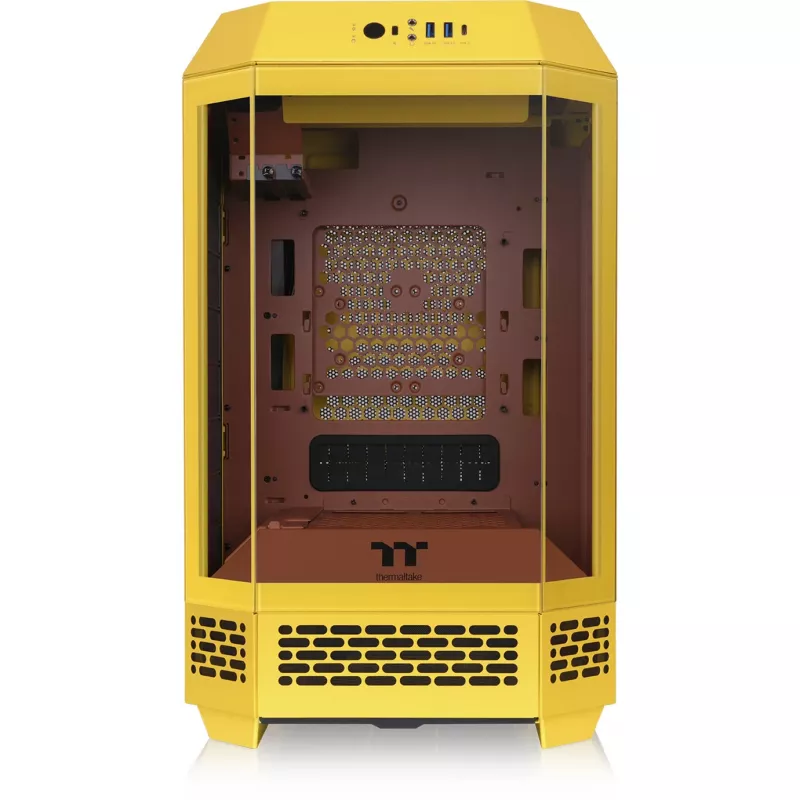 Mini Tower-behuizing THERMALTAKE The Tower 250 Butter Caramel — microATX/Mini-ITX, ATX-ondersteuning, compacte behuizing
