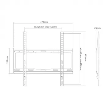 TV-beugel SUNNE 32-55-EF zwart 139,7 cm (55 inch)