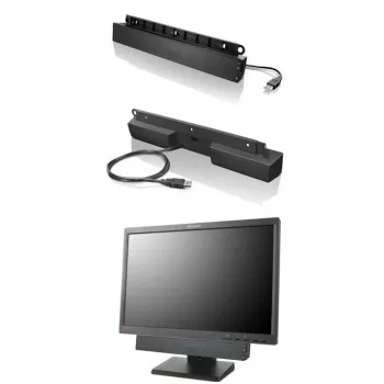 Lenovo USB-soundbar zwart 2.0 kanalen 2,5 W