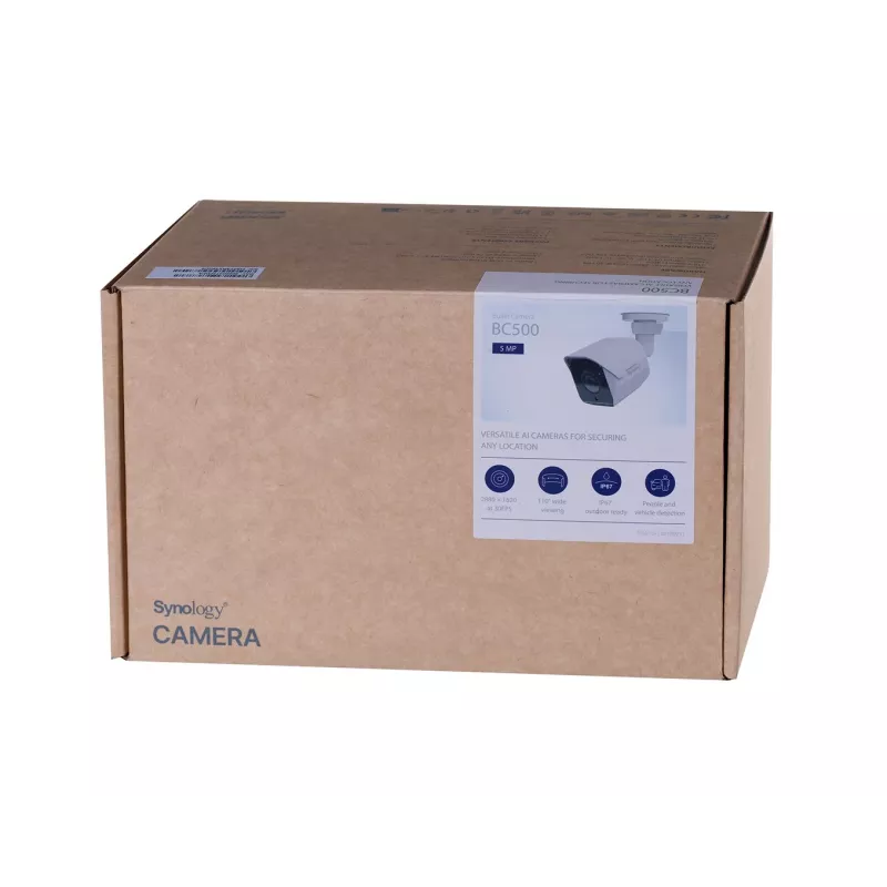 Synology BC500 beveiligingscamera bullet IP bewakingscamera binnen & buiten 2880 x 1620 pixel wand