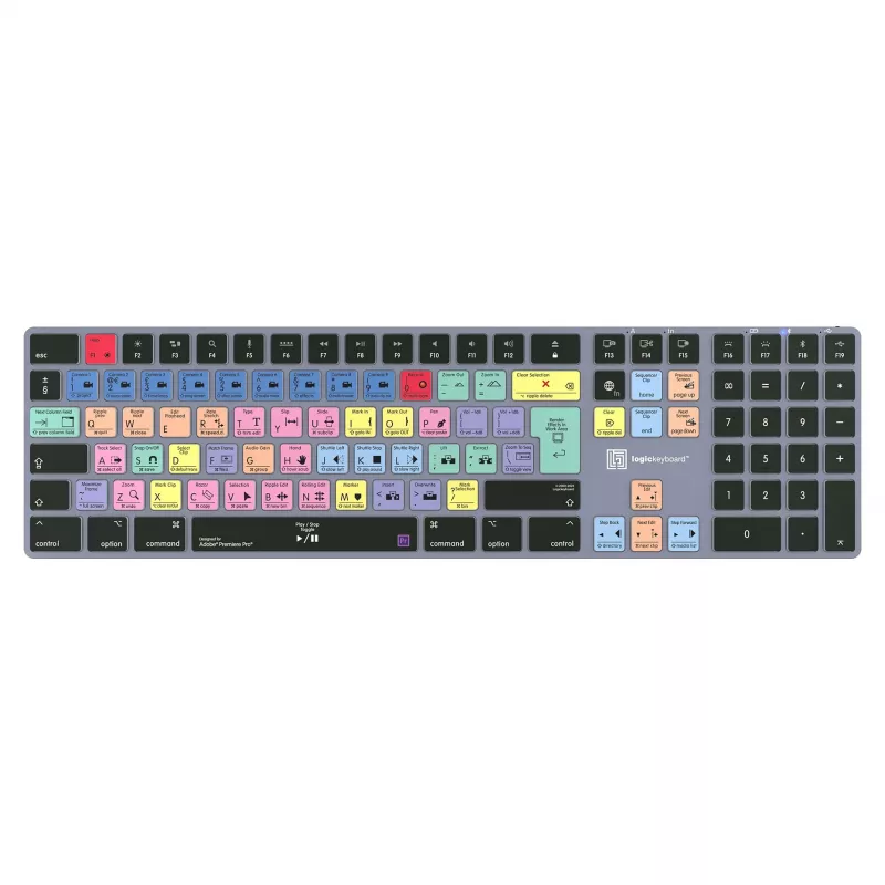 LogicKeyboard Titan DE Mac-toetsenbord voor Adobe Premiere Pro CC — Duitse layout