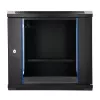 EXTRALINK LITE 9U 530X400 wandmontage-rackkast, zwart, met legbord