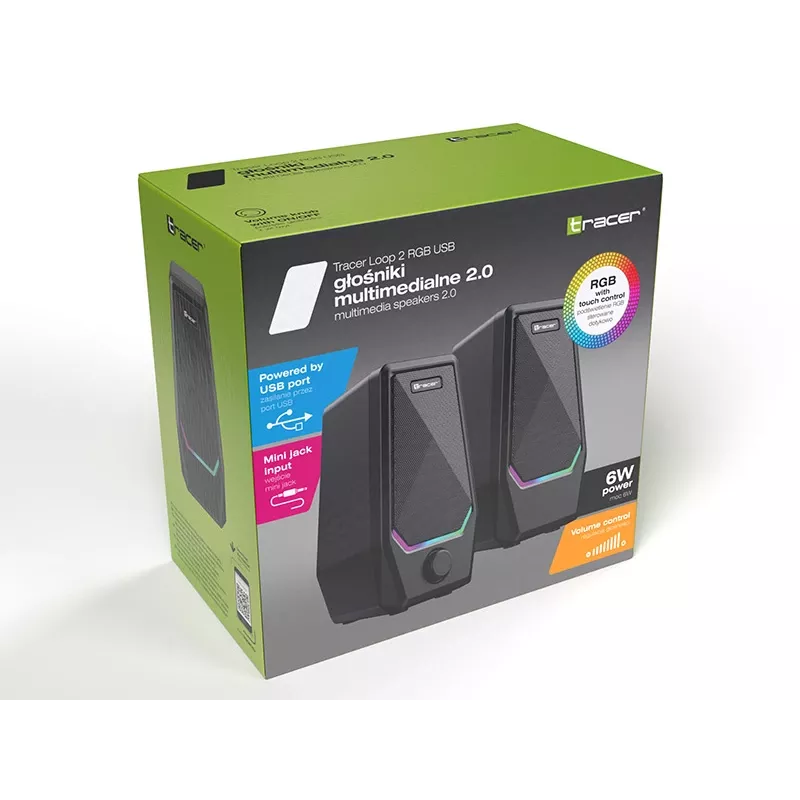 Tracer Loop 2.0 RGB USB-multimedialuidsprekers 2.0, 6 W