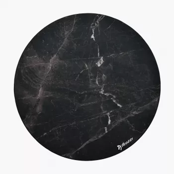 Vloerbeschermmat voor stoelen Arozzi Zona Round Floor Pad – zwart Marble, ronde beschermmat voor harde en tapijtvloeren