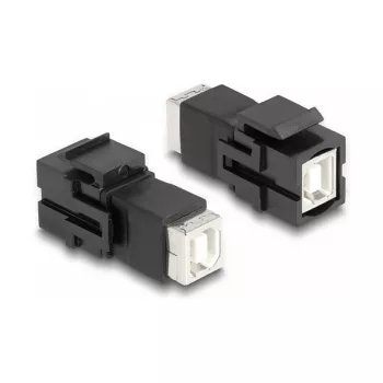DeLOCK Keystone-module USB 2.0 Type-B-bus naar USB 2.0 Type-B-bus zwart