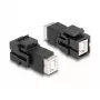 DeLOCK Keystone-module USB 2.0 Type-B-bus naar USB 2.0 Type-B-bus zwart