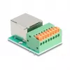 DeLOCK 90652 kabel-adapter RJ45 8-pins klemmenstrook groen zilver