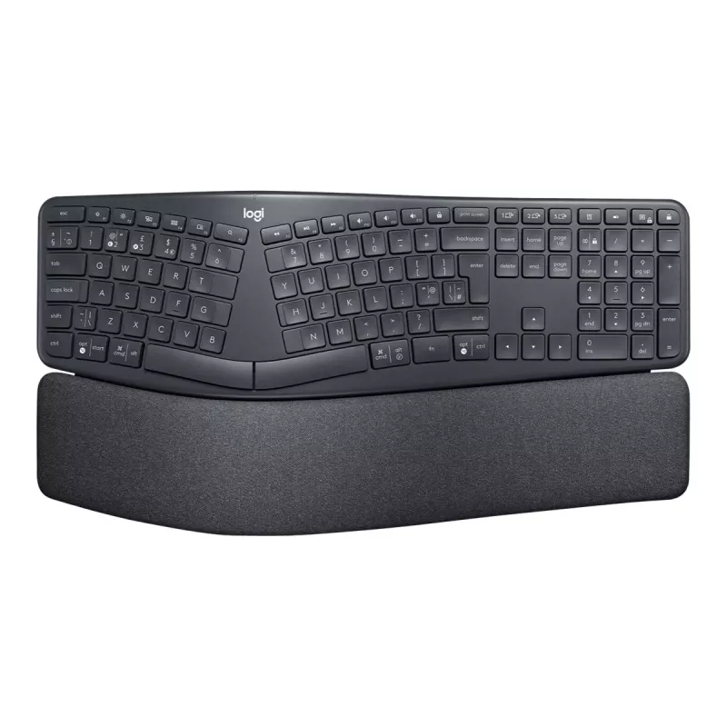 Logitech ERGO K860 - toetsenbord - draadloos - 2,4 GHz, Bluetooth 5.0 - QWERTY - GB - grafiet