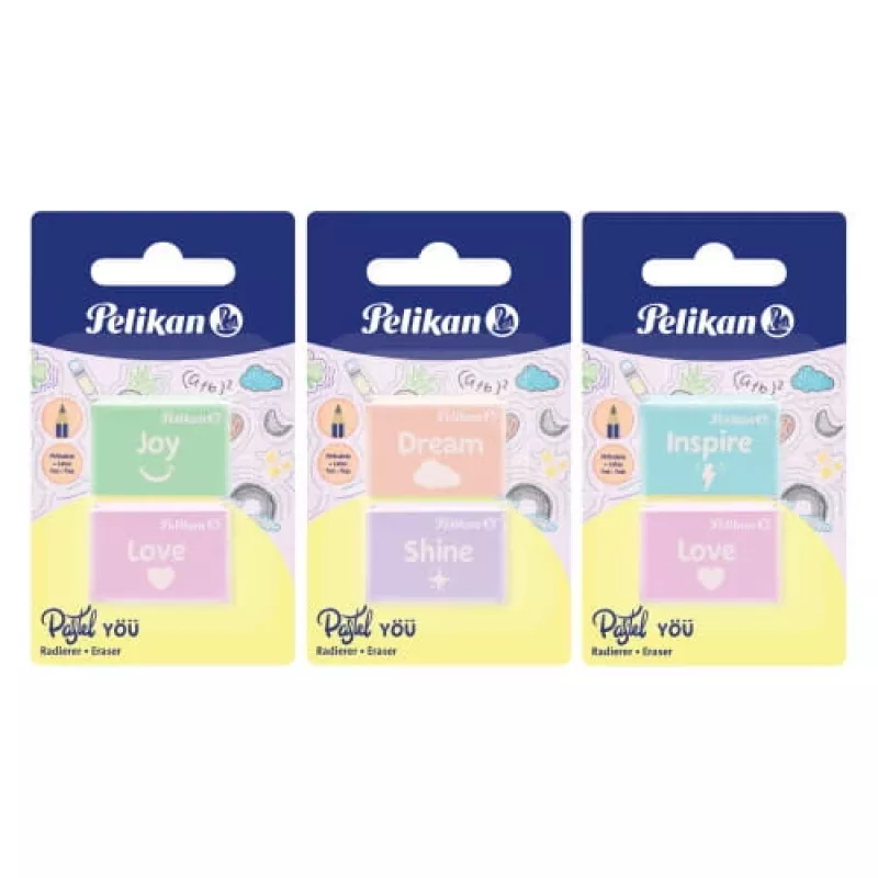 Gum Pelikan 606196 kunststof gesorteerde kleuren 2 stuks