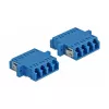 DeLOCK LC Quad female naar LC Quad female glasvezelkoppeling, Singlemode, blauw, 2 stuks