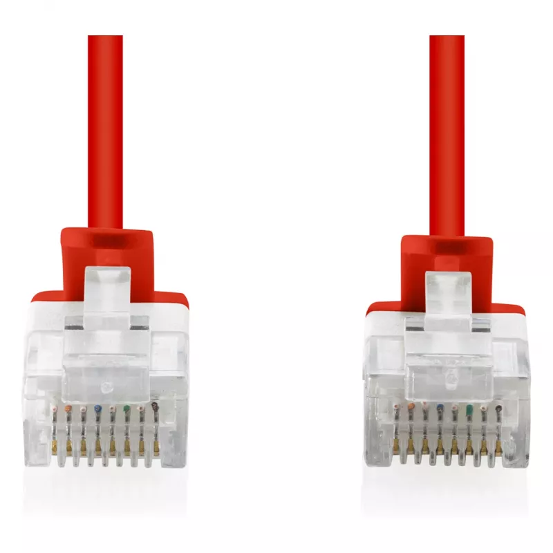 Patchkabel DIGITUS CAT6 U-UTP slank, 3 m, rood, 10-pack