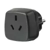 Reisadapter AUS/CN > geaarde stekker, stopcontactadapter zwart