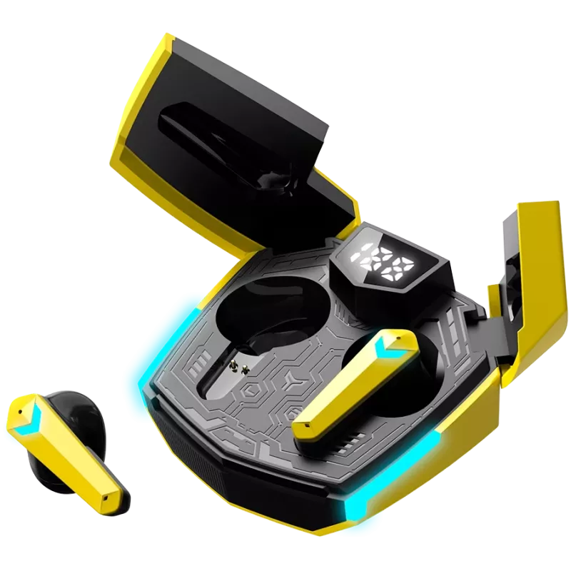 Canyon GTWS-2 Hoofdtelefoon Draadloos Oorhaak Gaming USB Type-C Bluetooth Oplaaddock Geel (CND-GTWS2Y)