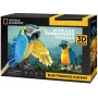 3D-puzzel Cubicfun blauwkeelara, 88 stukjes, model 306-DS1097H