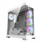 Computerbehuizing Darkflash DS900 (wit) + 7 ARGB-ventilatoren