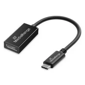 USB Type-C naar DisplayPort audio- en videoconverter MediaRange MRCS235, 20 cm kabel, zwart