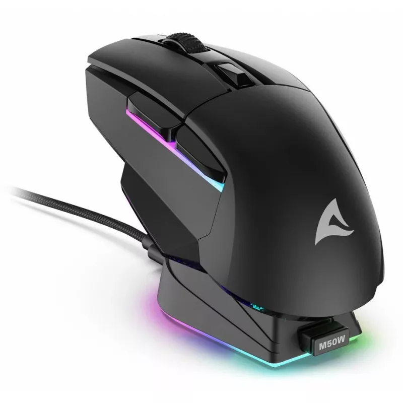 Skiller SGM50W zwarte optische RGB-gamingmuis