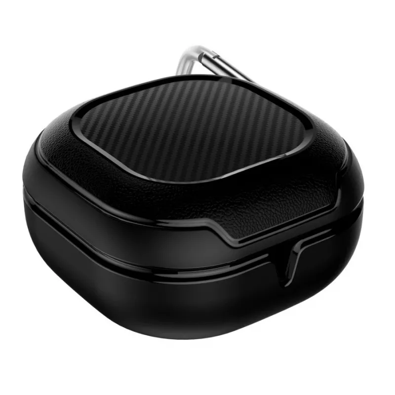 Tech-Protect Rough Carbon hoes voor de oplaadcase van Samsung Galaxy Buds 2 Pro/2/Live/Pro, zwart