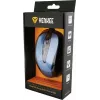 USB-kabelmuis, 4 knoppen, optisch, symmetrisch, blauw