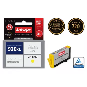 Inktcartridge ActiveJet AH-920YCX compatibel voor HP 920XL (geel, 12 ml, XL)