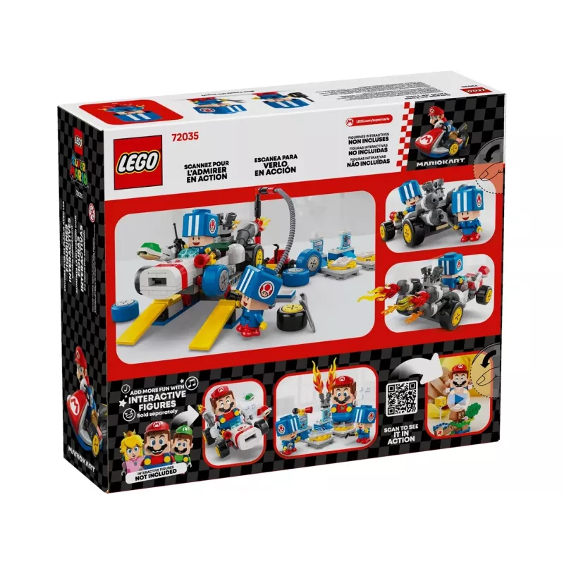 Constructiespeelgoed LEGO-set 72035 Super Mario Mario Kart Toads werkplaats, interactieve levels en figuren