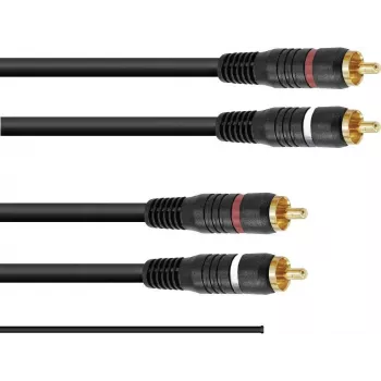 Cinchkabel Omnitronic 3020940N 2x2 geaard 1,5 m