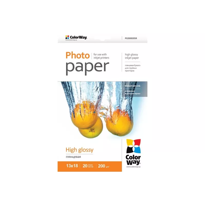 Fotopapier ColorWay High Glossy 230 g/m², 10×15 cm (100×150 mm), 100 vel