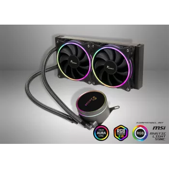Koeler Inter-Tech vloeistofkoeling CPU Argus Iceman LC-240 RGB