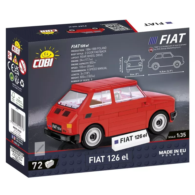 Bouwset Cobi Youngtimer Collection Fiat 126p el 24531 — 150 onderdelen