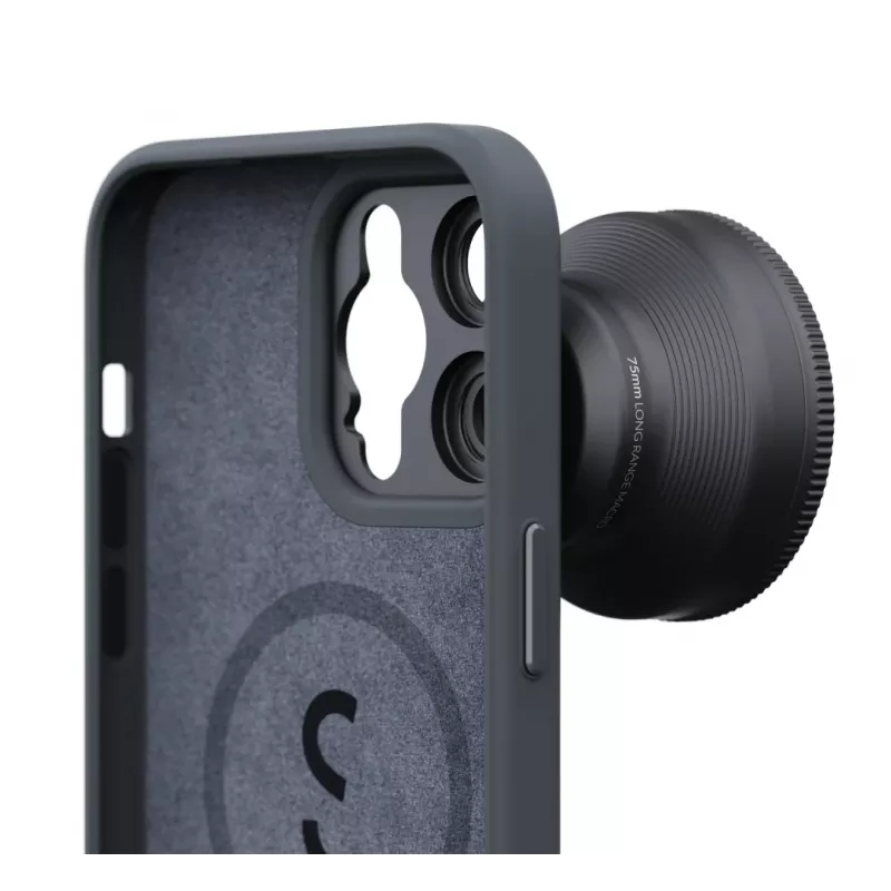ShiftCam AC-CA-14PR-CH-EF beschermhoes met lensbevestiging voor iPhone 14 Pro, MagSafe, charcoal