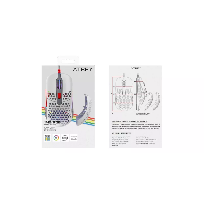 CHERRY XTRFY M42 muis gaming ambidexter USB Type-A optisch 16000 DPI