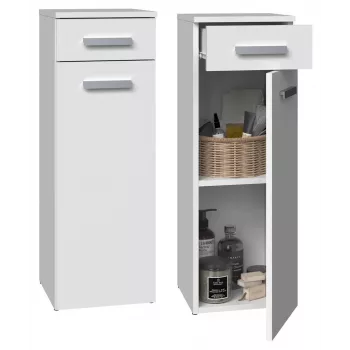 Badkamerhalfzuil met lade Top E Shop Nel 30×30×85 cm wit mat