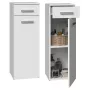 Badkamerhalfzuil met lade Top E Shop Nel 30×30×85 cm wit mat