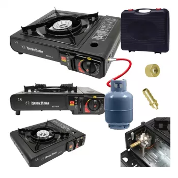 Extralink Draagbare campingkooker, gasbrander 2-in-1 in koffer