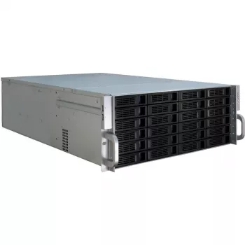 Serverbehuizing Inter-Tech 4U-4424 rack zwart, zilver